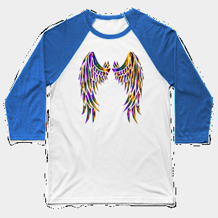 Chromatic Angel Wings Baseball T-Shirt